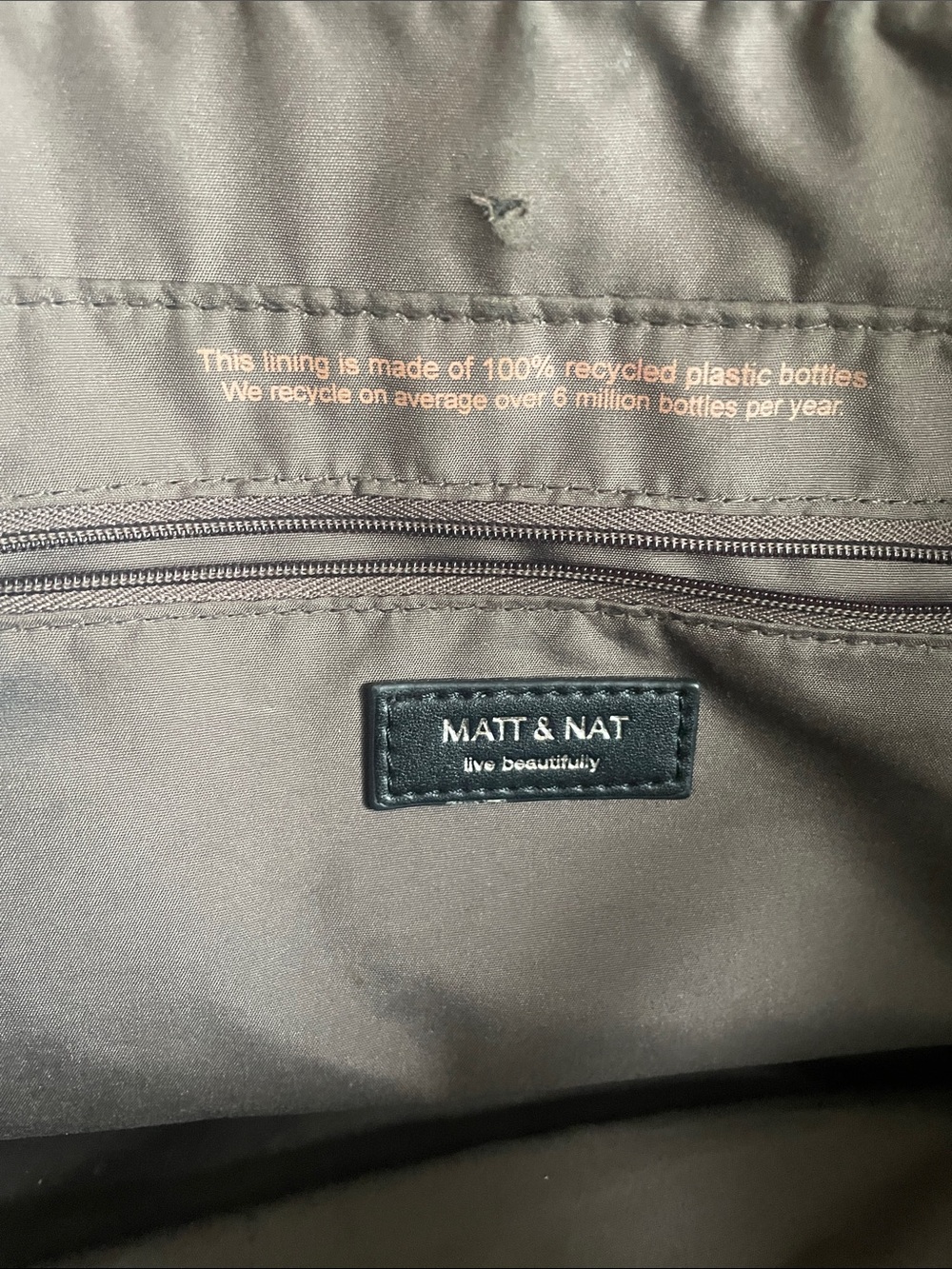Matt & Nat smooth vegan leather Satchel bag - Picture 9 of 16